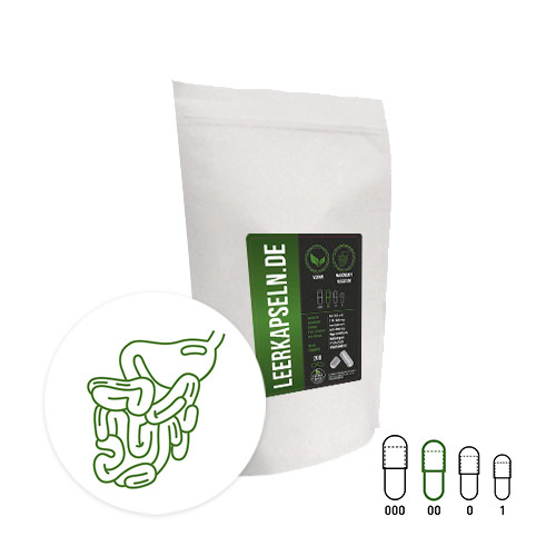 Prázdné kapsle 00 - odolné, veganské, 200 kusů