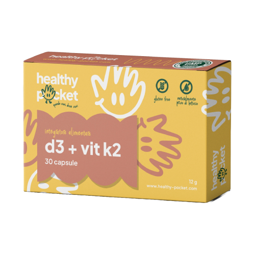 Vitamín D3 + K2, 30 kapslí