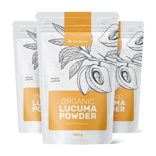 3x BIO Lucuma v prášku, dohromady 1500 g