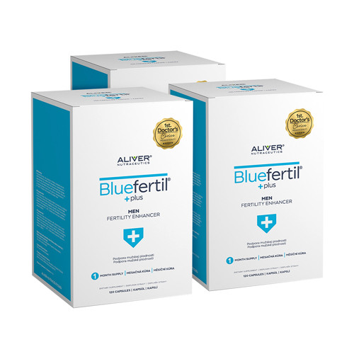 3x BlueFertil - mužská plodnost, dohromady 360 kapslí