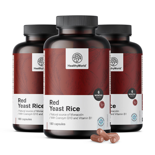 3x Červená kvasnicová rýže 250 mg, dohromady 540 kapslí