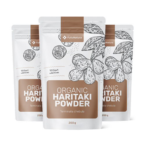 3x BIO Haritaki v prášku, dohromady 600 g