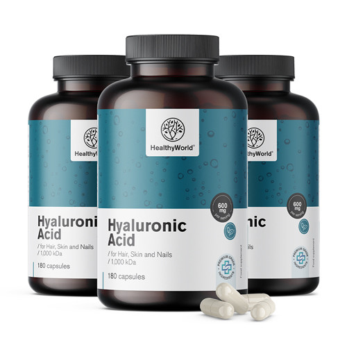 3x Kyselina hyaluronová 600 mg, dohromady 540 kapslí