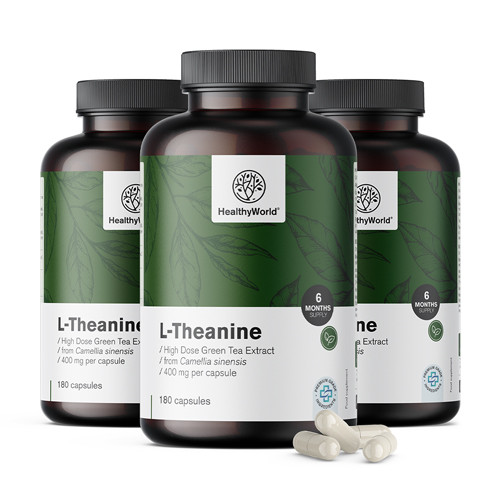 3x L-Theanin 400 mg, dohromady 540 kapslí