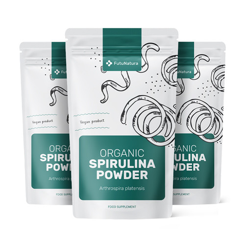 3x BIO Spirulina v prášku, dohromady 750 g