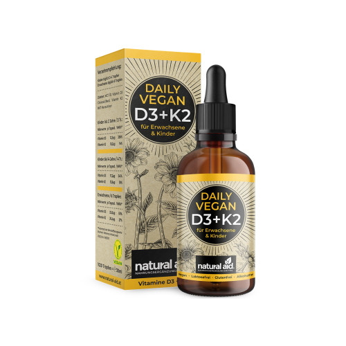 Veganský vitamín D3 + K2 kapky, 30 ml