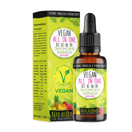 Veganské vitamíny a minerály ve formě kapek, 20 ml