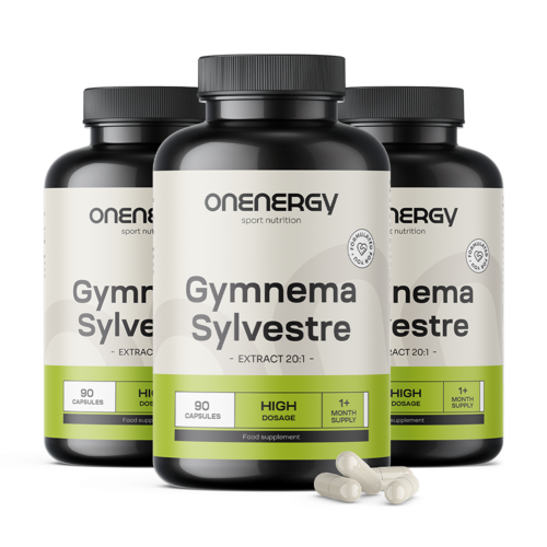 3x Gurmar (Gymnema Sylvestre) – výtažek 20:1, dohromady 270 kapslí