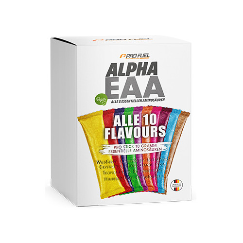 Vegan Alpha EAA – vzorky všech příchutí, 10 sáčků