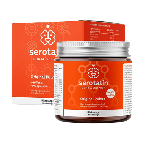 Serotalin® Original veganský komplex s 5-HTP v prášku – červený pomeranč, 120 g