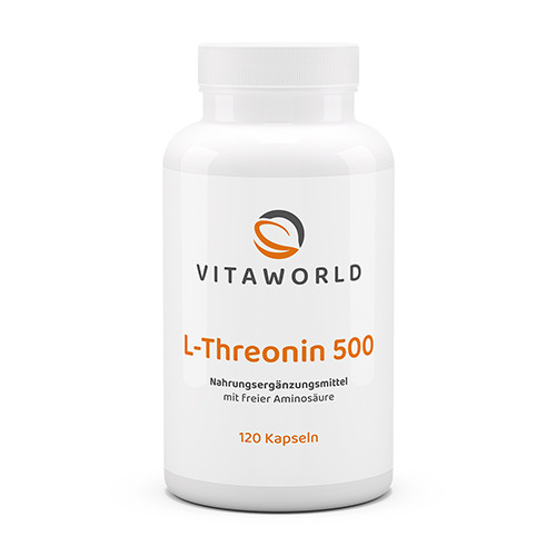 L-threonin 500 mg, 120 kapslí
