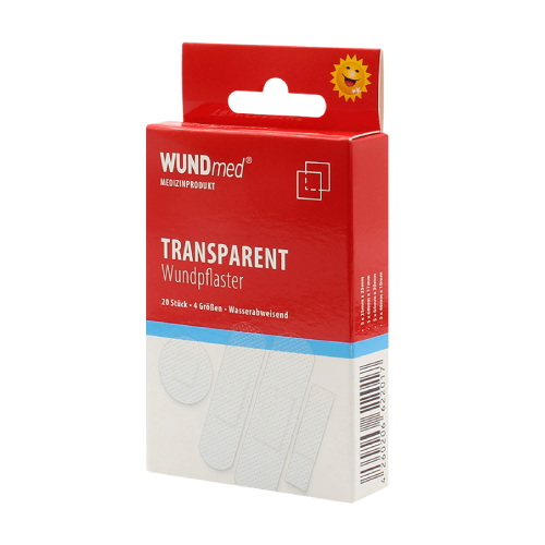 Sada voděodolných transparentních náplastí, 20 kusů