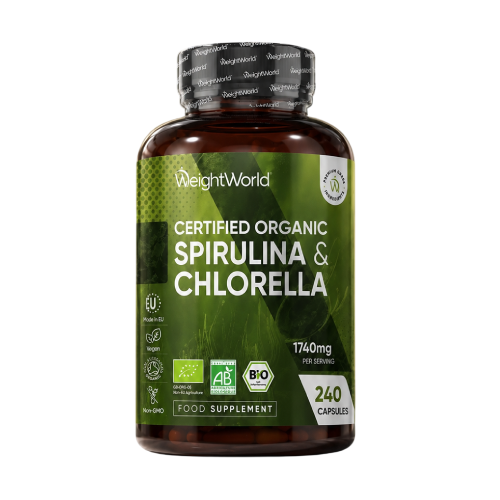 BIO Spirulina a chlorella 1740 mg, 240 kapslí