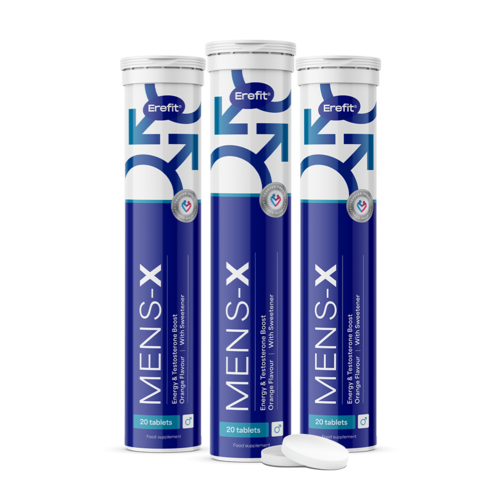 3x Mens-X - Brausetabletten für Männer, zusammen 60 Brausetabletten