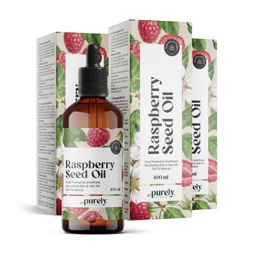 3x 100 % Himbeersamenöl, zusammen 300 ml