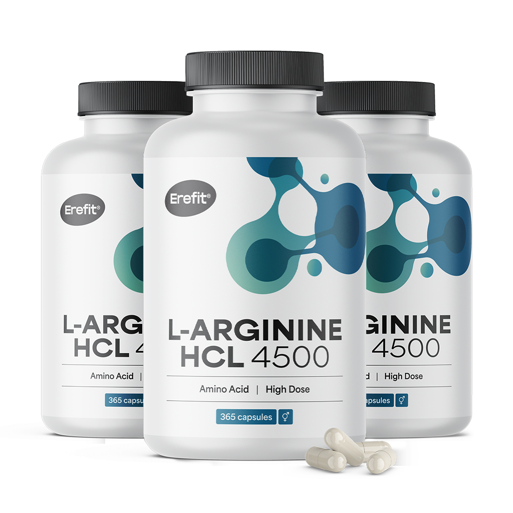 L-arginín HCL 4500 mg vo forme kapsúl.