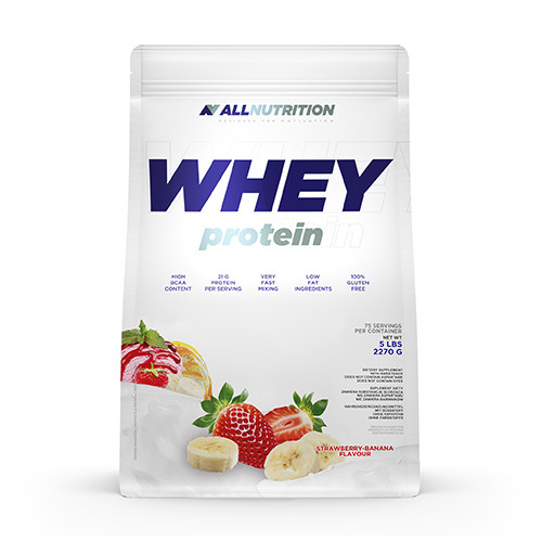 WHEY XXL proteínas de suero - fresa y plátano, 2270 g