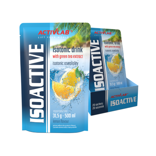 Isoactive bebida isotónica - limón, 20 x 31,5 g