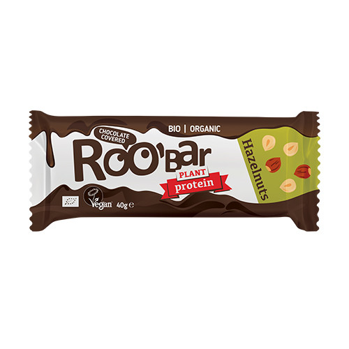 BIO Roobar barra de proteína - avellanas y chocolate, 40 g