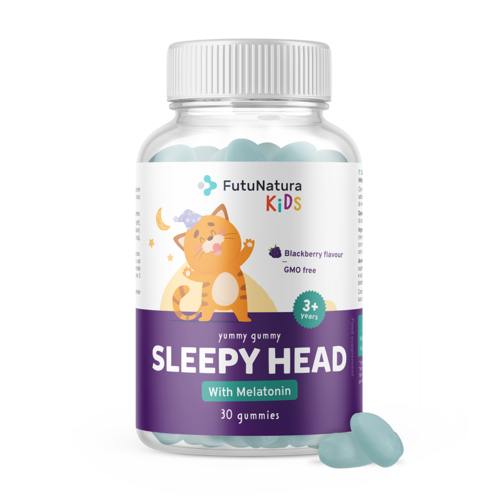 SLEEPY HEAD - Las gomitas para dormir para niños, 30 gomitas 
