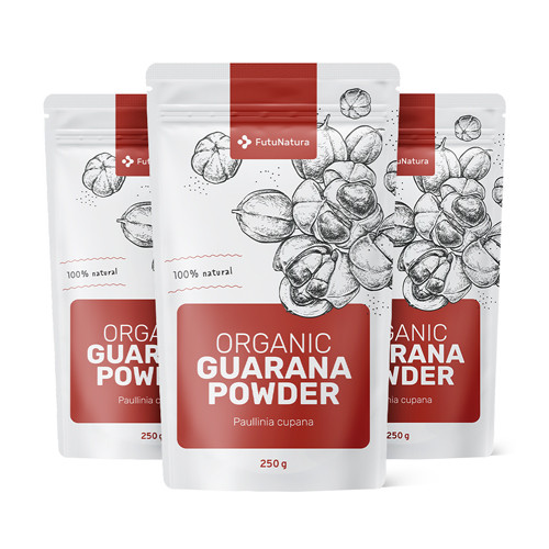 3x BIO Guaraná en polvo, en total 750 g