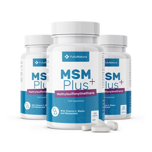 3x MSM Plus 1000 mg, en total 540 comprimidos