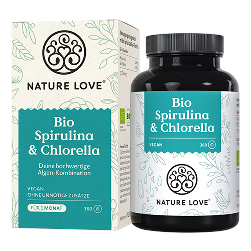 Espirulina BIO + Chlorella, 360 comprimidos