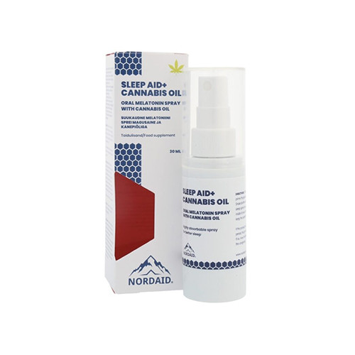 Sleep Aid con melatonina y aceite de cáñamo - pulverizador, 30 ml