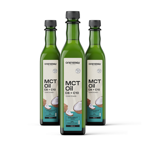 3x Aceite de coco MCT C8:C10 Premium, en total 1500 ml