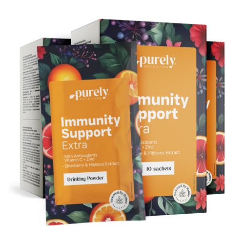 3x ImmunitySupport Extra - polvo para preparar bebidas, en total 30 sobres