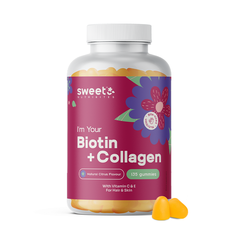 Biotina + colágeno – gominolas para el cabello, piel y uñas