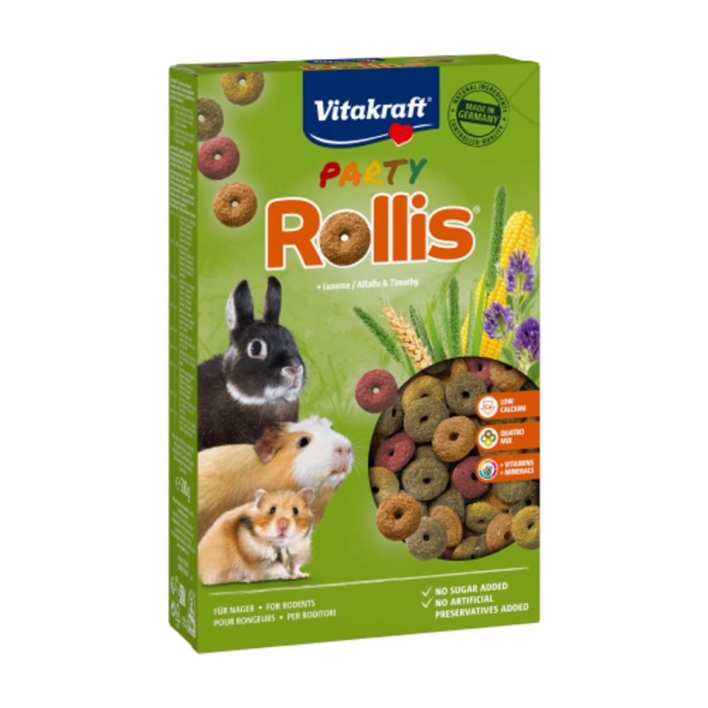 Party Rollis – knusprige Ringe für Nager, 500 g