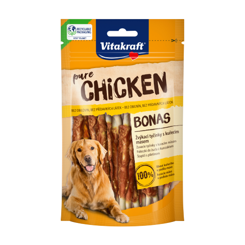 Chicken Bonas μασώμενες λιχουδιές για σκύλους – κοτόπουλο, 80 γρ.
