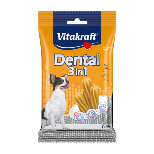 Dental 3in1 μασώμενα sticks για σκύλους – XS, 7 τεμάχια