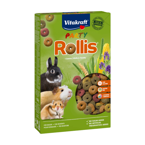 Party Rollis – τραγανοί κρίκοι για τρωκτικά, 500 γρ