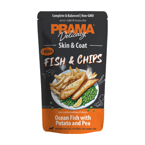 Skin & Coat – przysmak o smaku Fish & Chips w sosie dla psów