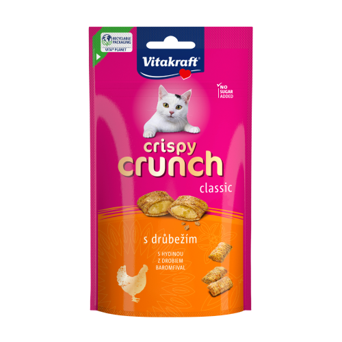 Crispy Crunch Classic maškrty pre mačky – hydina, 60 g
