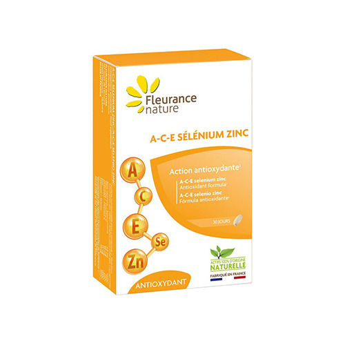 Vitamines A-C-E + sélénium + zinc, 30 comprimés