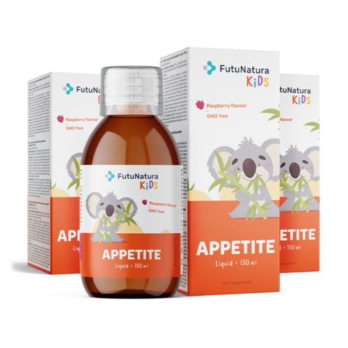 3x APPETITE – Complément alimentaire liquide pour enfants pour l'appétit, ensemble 450 ml 