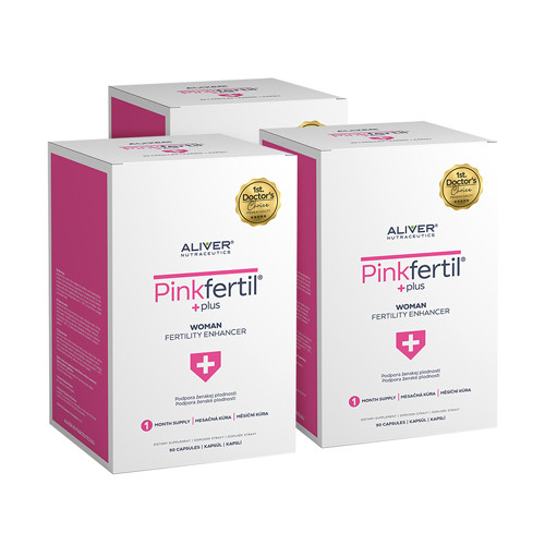 3x PinkFertil - fertilité féminine, ensemble 270 gélules 