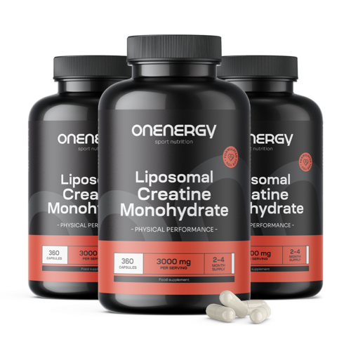 3x Créatine monohydrate liposomale 3000 mg, ensemble 1080 gélules
