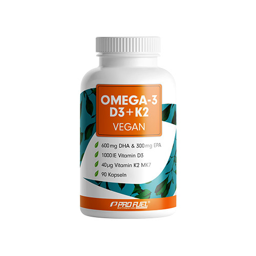 OMÉGA-3 végétaliens + D3 + K2, 90 gélules