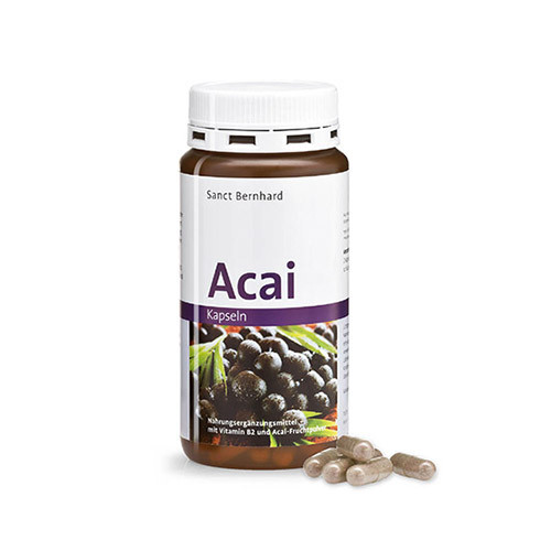 Baies d'açai 500 mg, 180 gélules