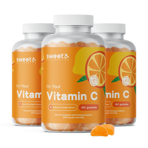 3x Vitamine C 240 mg, ensemble 450 gummies