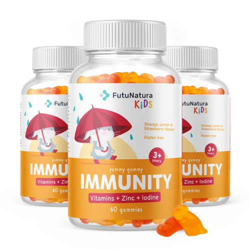 3x IMMUNITY - Παιδικά ζελεδάκια για το ανοσοποιητικό, συνολικά 180 ζελεδάκια 