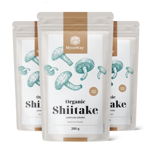 3x BIO Shiitake σε σκόνη, συνολικά 600 γρ