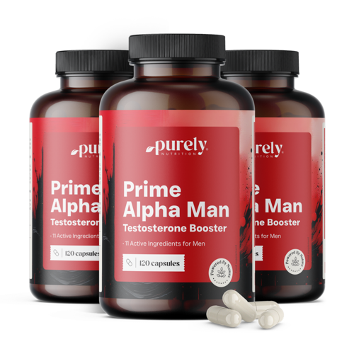 3x Prime Alpha Man -  για την τεστοστερόνη στο αίμα, συνολικά 360 κάψουλες