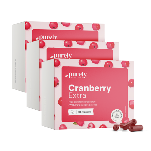 3x Cranberry Extra - εκχύλισμα μούρου και μαϊντανού, συνολικά 90 κάψουλες
