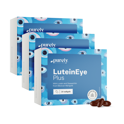 3x LuteinEye Plus – σύμπλεγμα με λουτεΐνη και ζεαξανθίνη, συνολικά 90 μαλακές κάψουλες