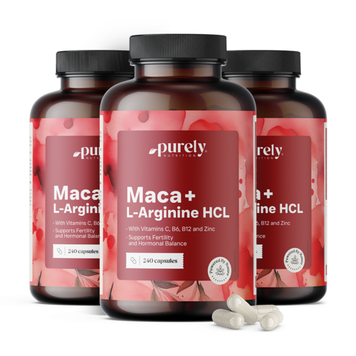 3x Maca 4000 mg + L-αργινίνη HCl, συνολικά 720 κάψουλες